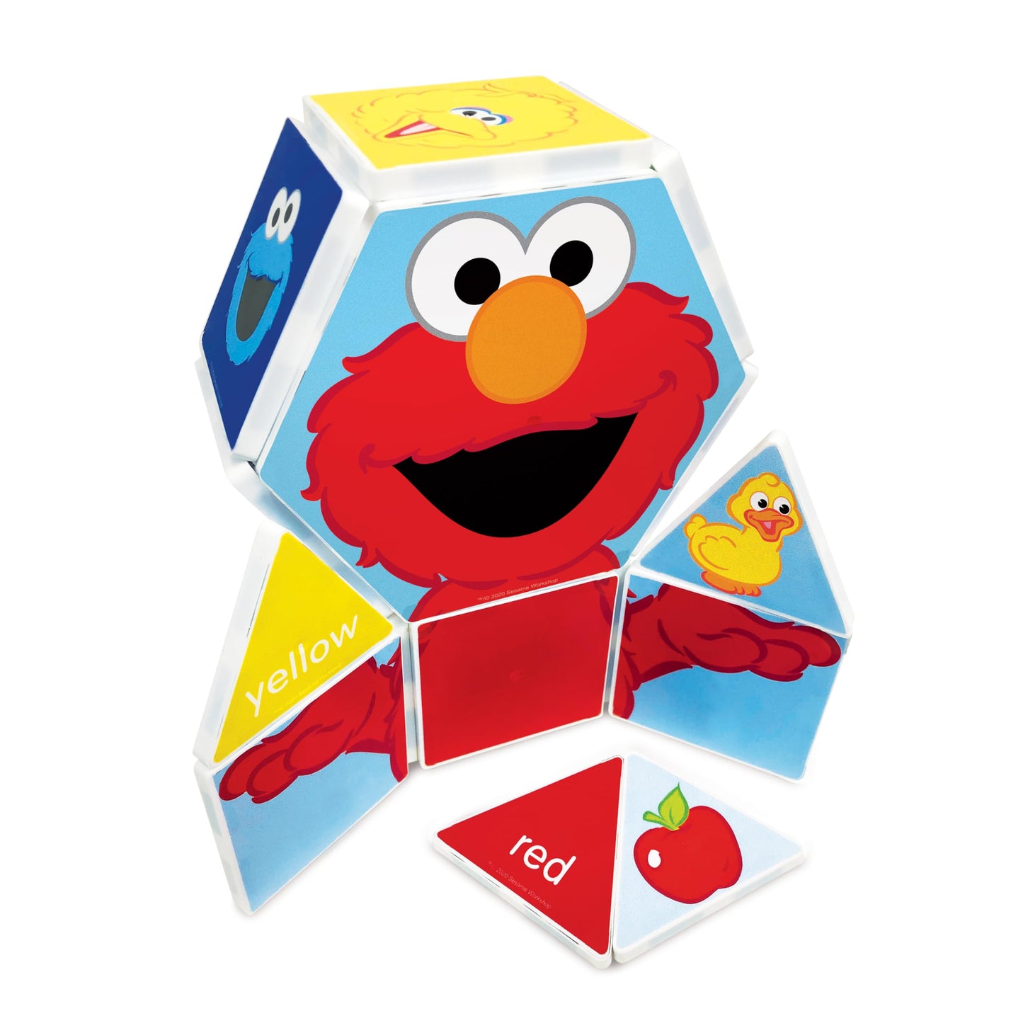 CreateOn Sesame Street Magnetic Tiles – Elmo & Friends, 17 Pieces, Ages 3+