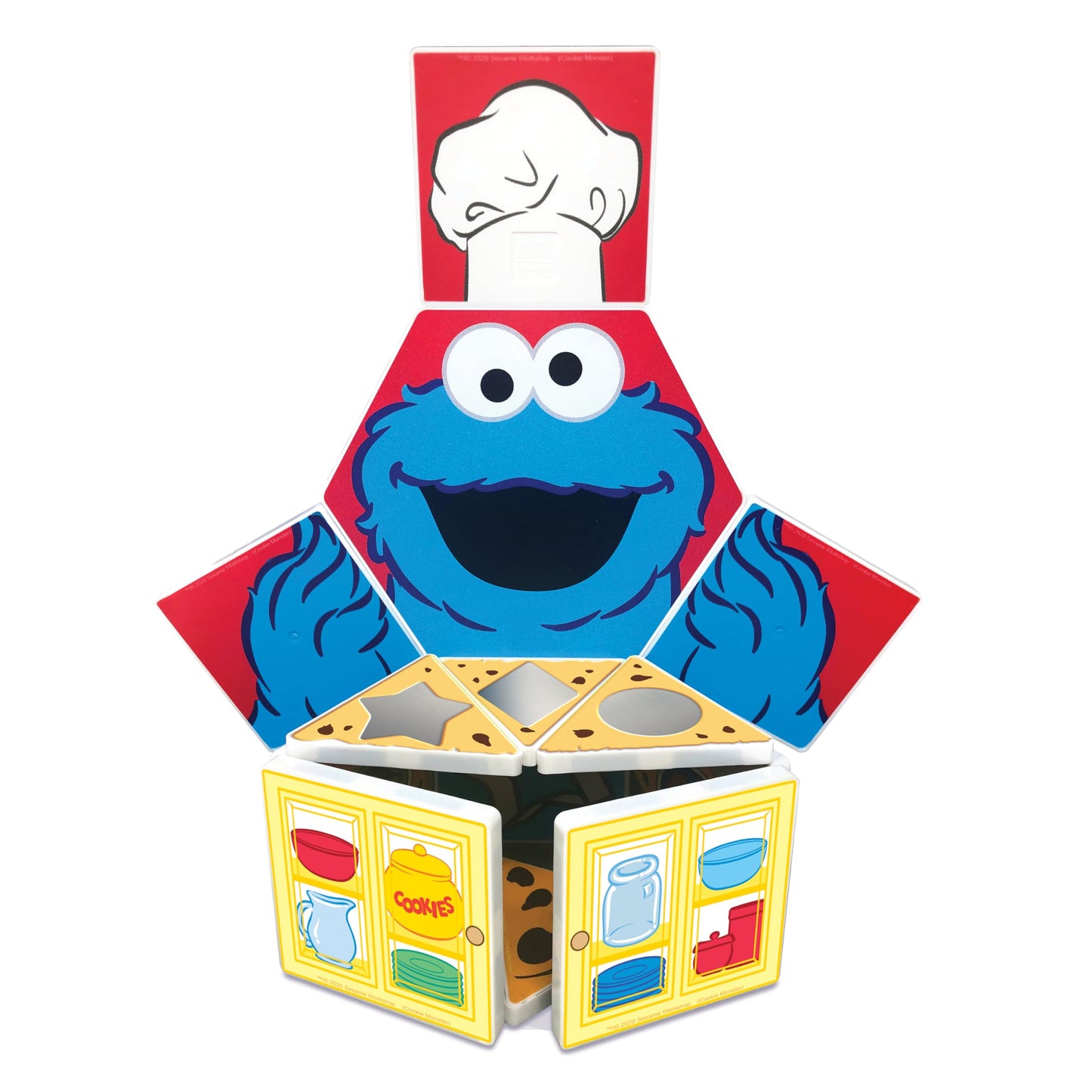 CreateOn Cookie Monster Shapes Magnetic Playset – 17-Piece STEM & Montessori Toys