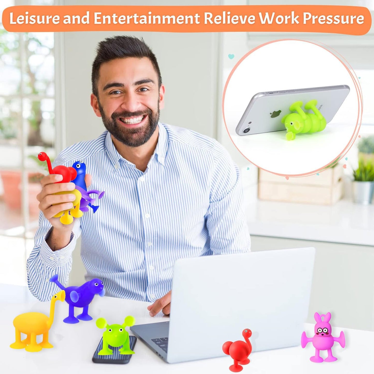 CreateView Toddler Suction Cup Bath Toys — 40-Pack Animals for Ages 1-8