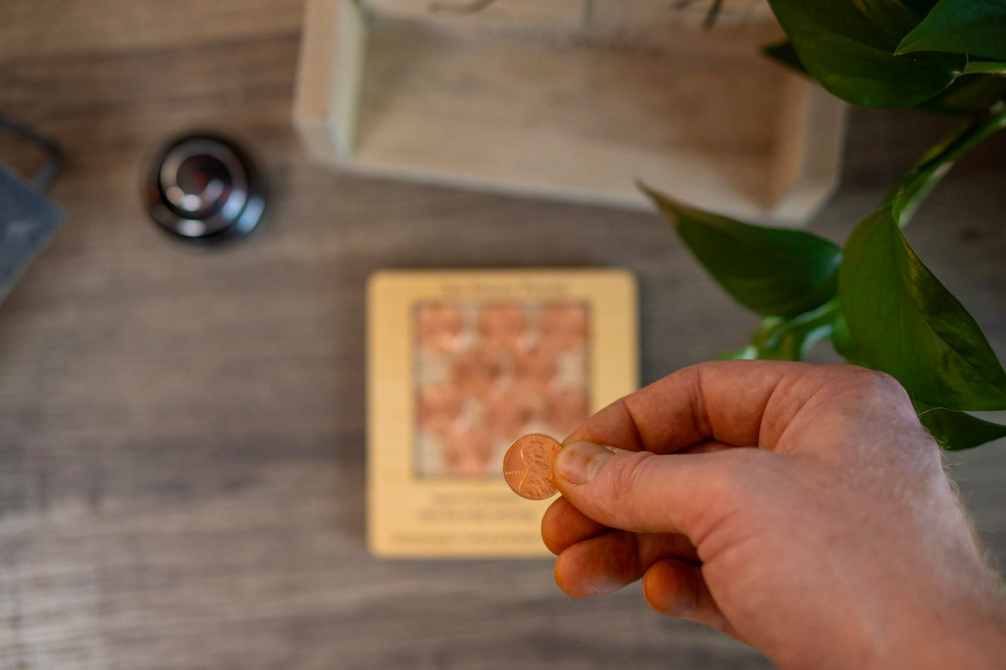 10 Penny Puzzle - Wood Brain Teaser | USA Handcrafted Desk Toy by Creative Crafthouse