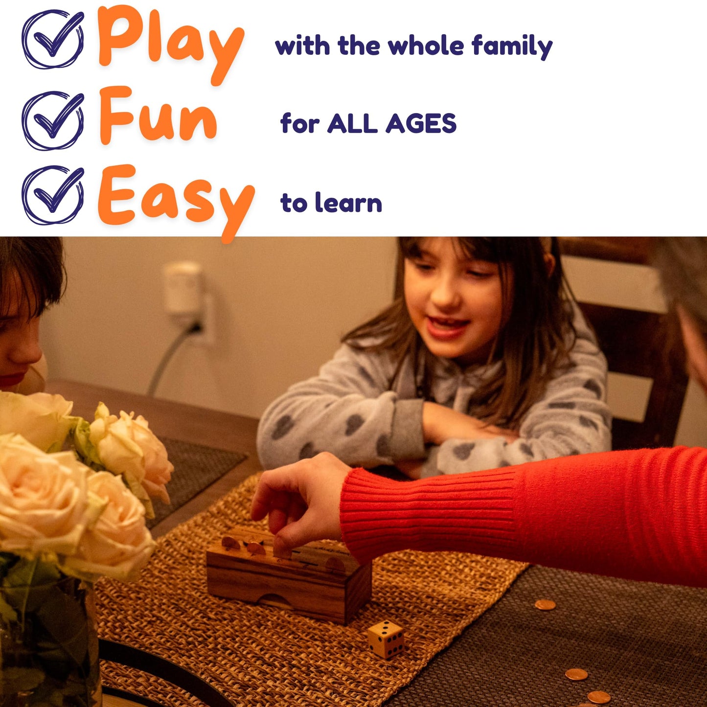 Creative Crafthouse Penny Drop Game – Travel Edition | Portable Wooden Dice Game, Made in USA