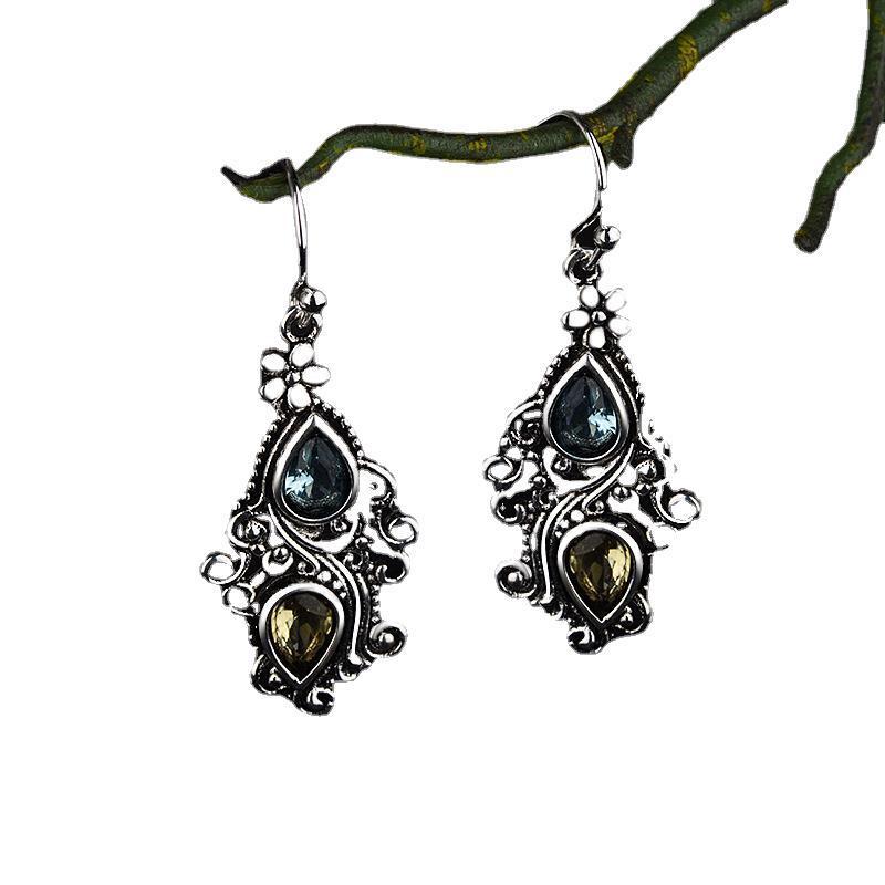Creative Flower Drop Pear-shaped Earrings