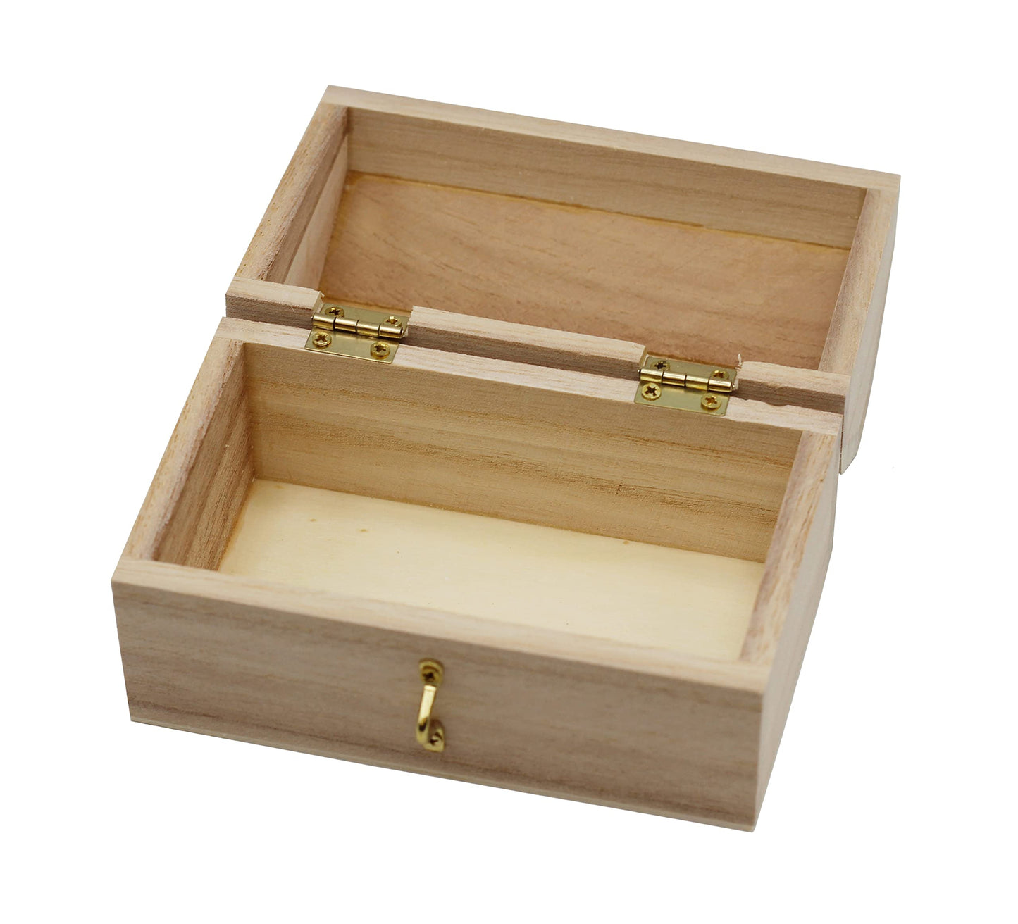 Creative Hobbies Pack of 6 Ready-to-Decorate Wood Treasure Chest Savings Banks – DIY Craft