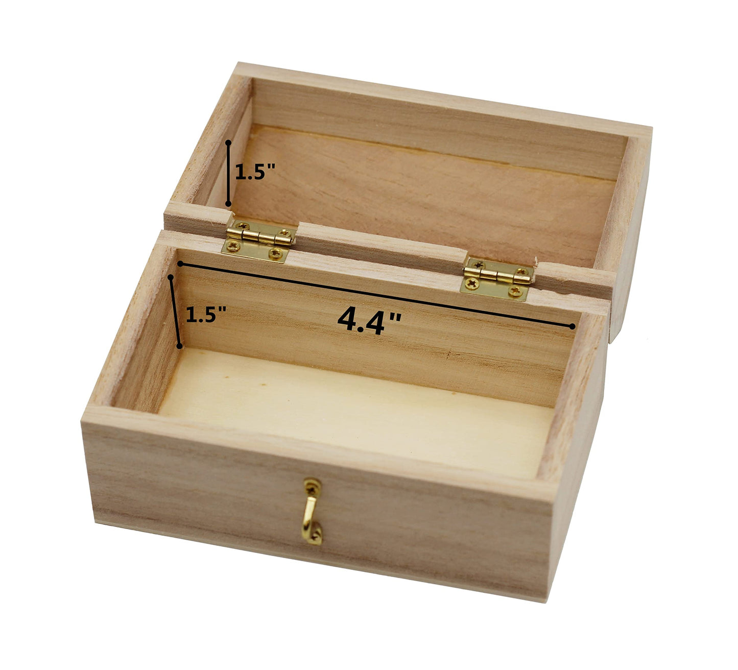 Creative Hobbies Pack of 6 Ready-to-Decorate Wood Treasure Chest Savings Banks – DIY Craft