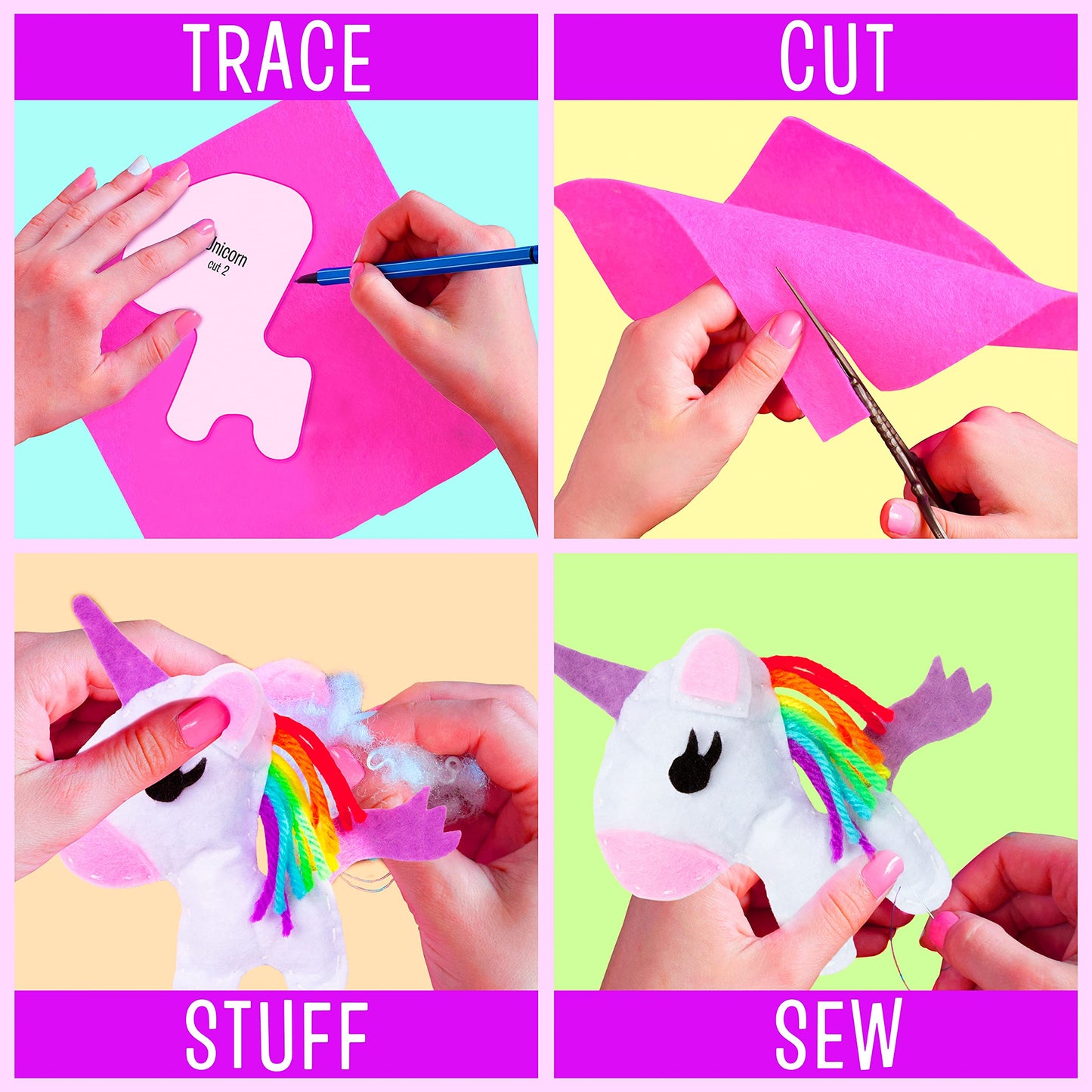 Creative Kids Felt Sewing Kit – Learn to Sew 15+ Characters for Ages 8+