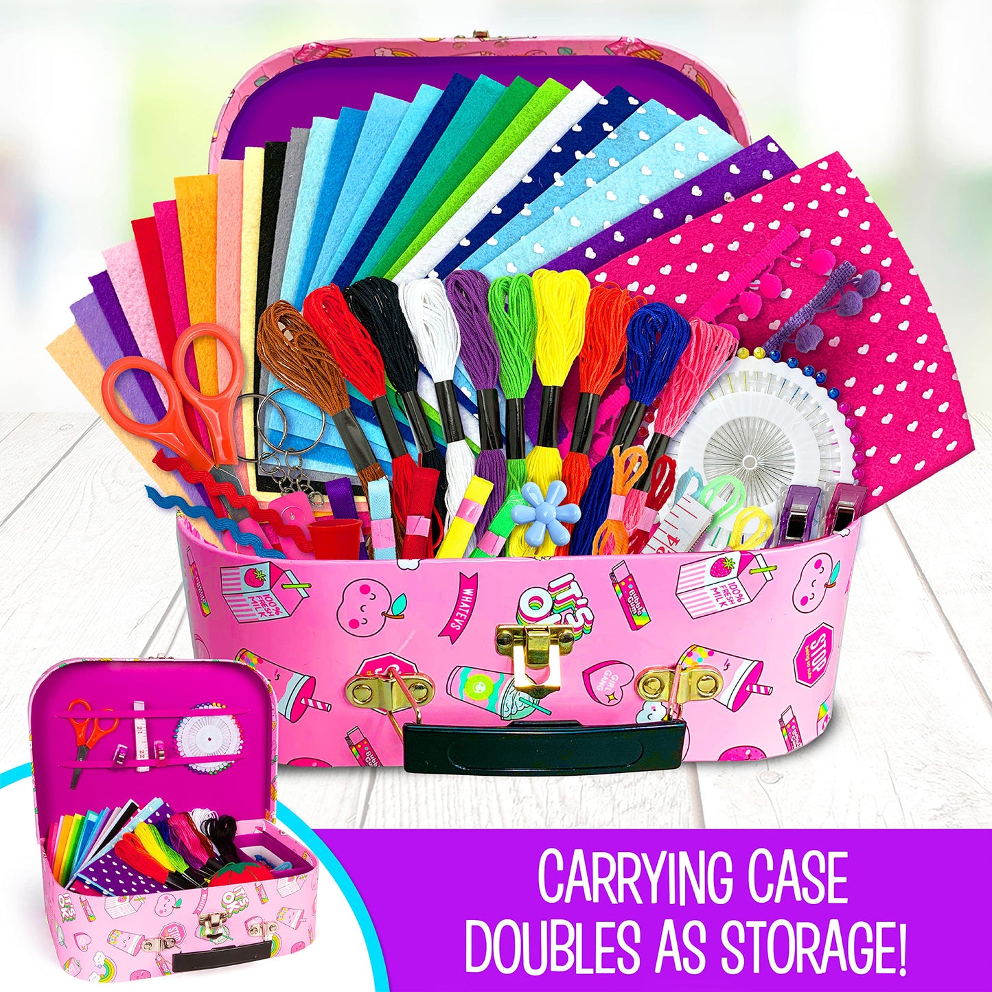 Creative Kids Felt Sewing Kit – Learn to Sew 15+ Characters for Ages 8+