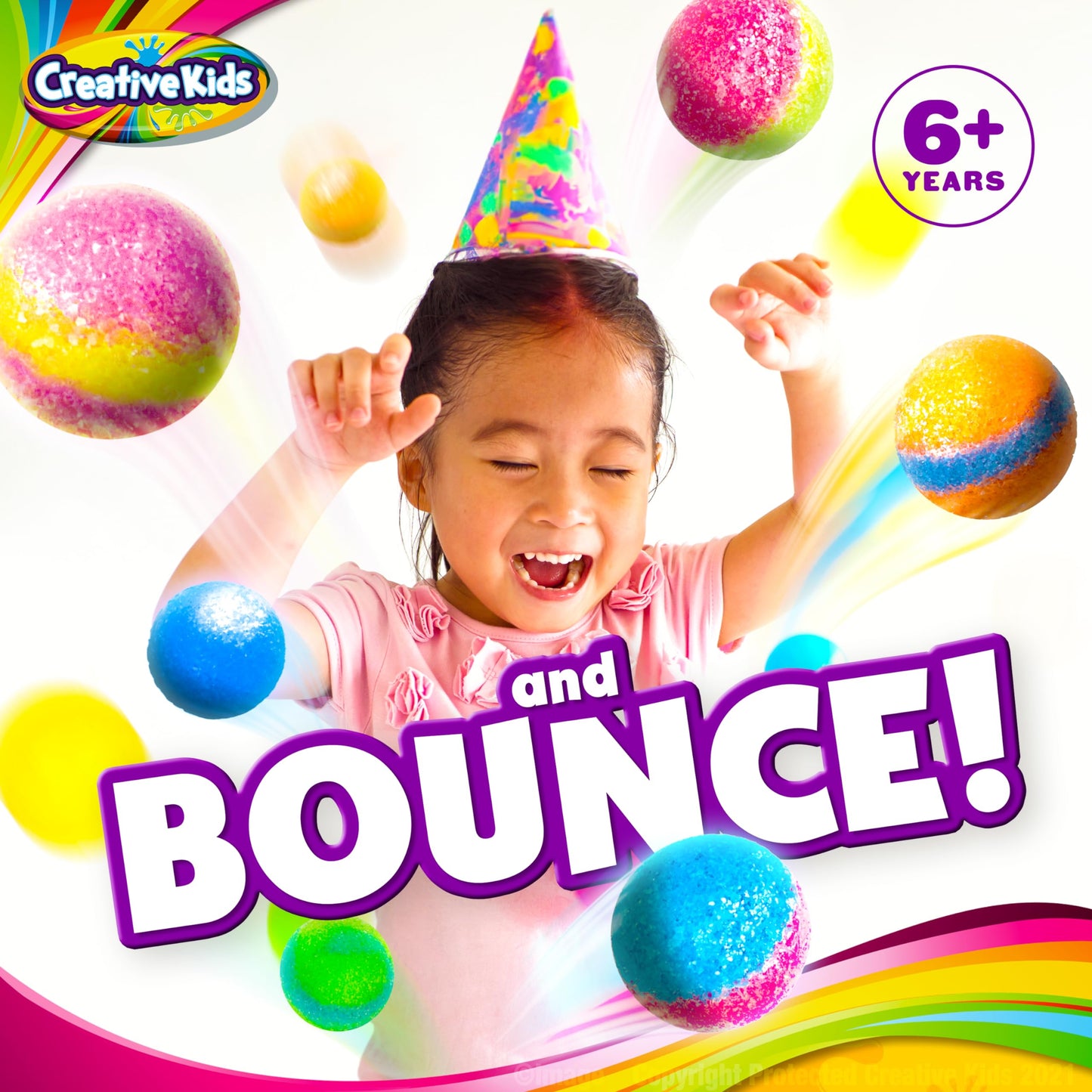 Creative Kids Magic Bouncy Balls Kit — DIY STEM Toy with 25 Crystal Powders, 5 Molds, Up to 43 Balls
