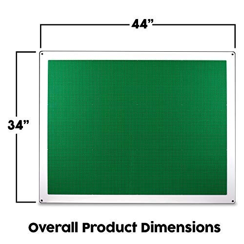 Creative QT Play-Up Building Brick Wall Panel for Toddlers – 34in x 44in, Green, LEGO-Compatible