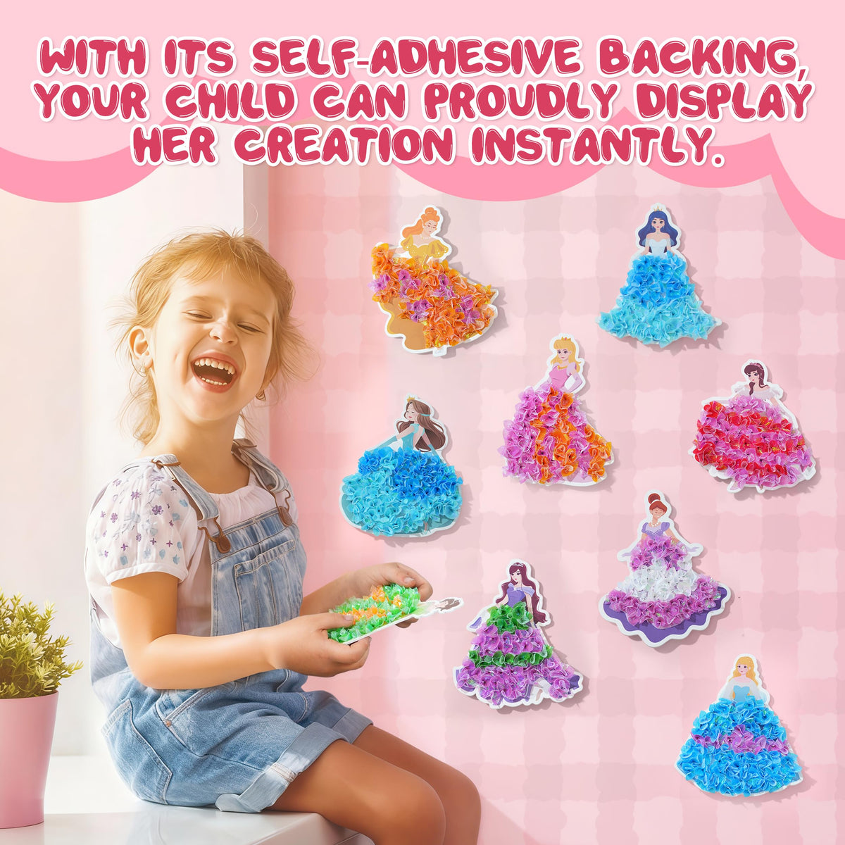 Creative Kimi 9-Pcs Poke Art Kit – Mess-Free Princess Craft for Girls 4-12