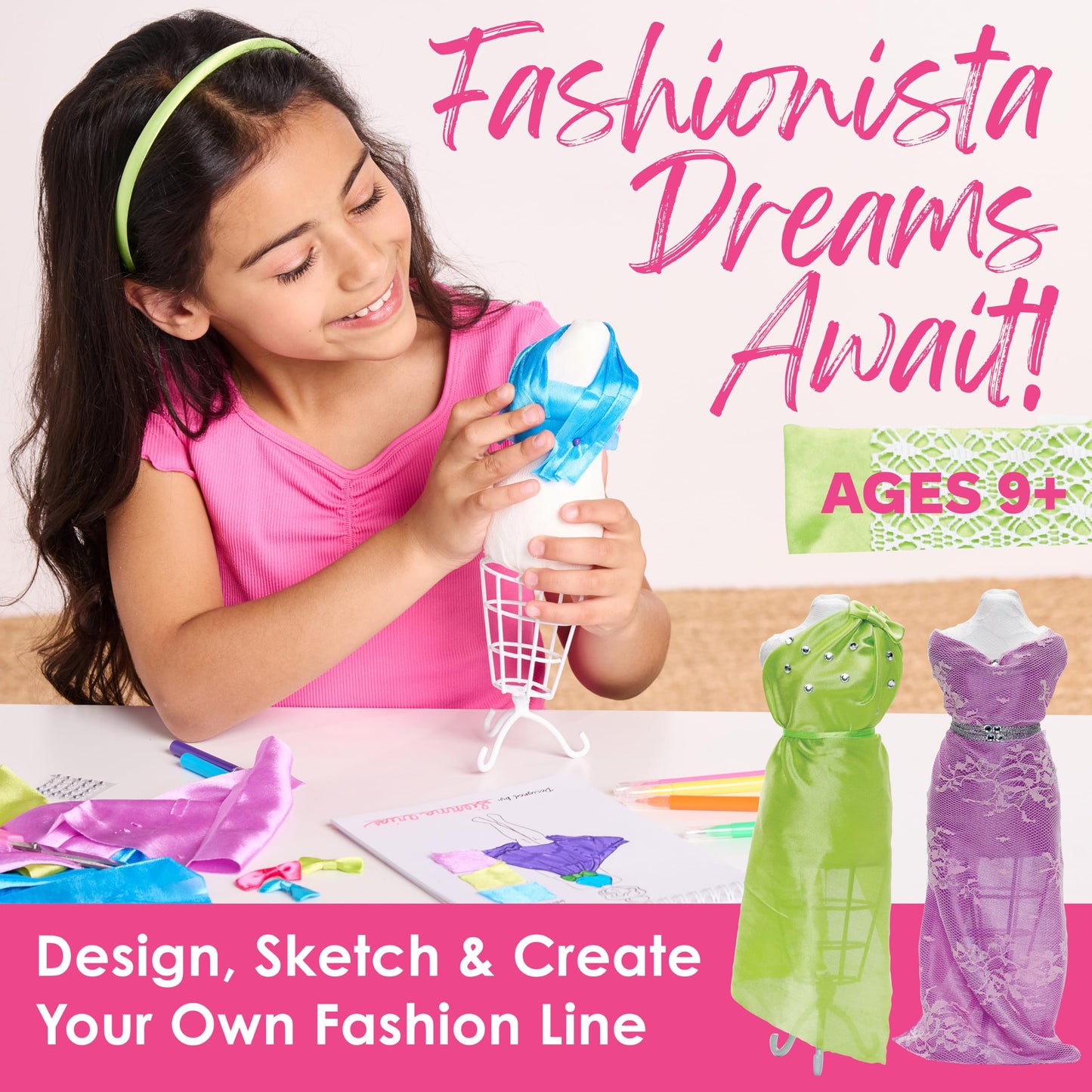 Creativity for Kids Design by You Fashion Studio — DIY Fashion Designer Kit for Girls (Ages 9+)