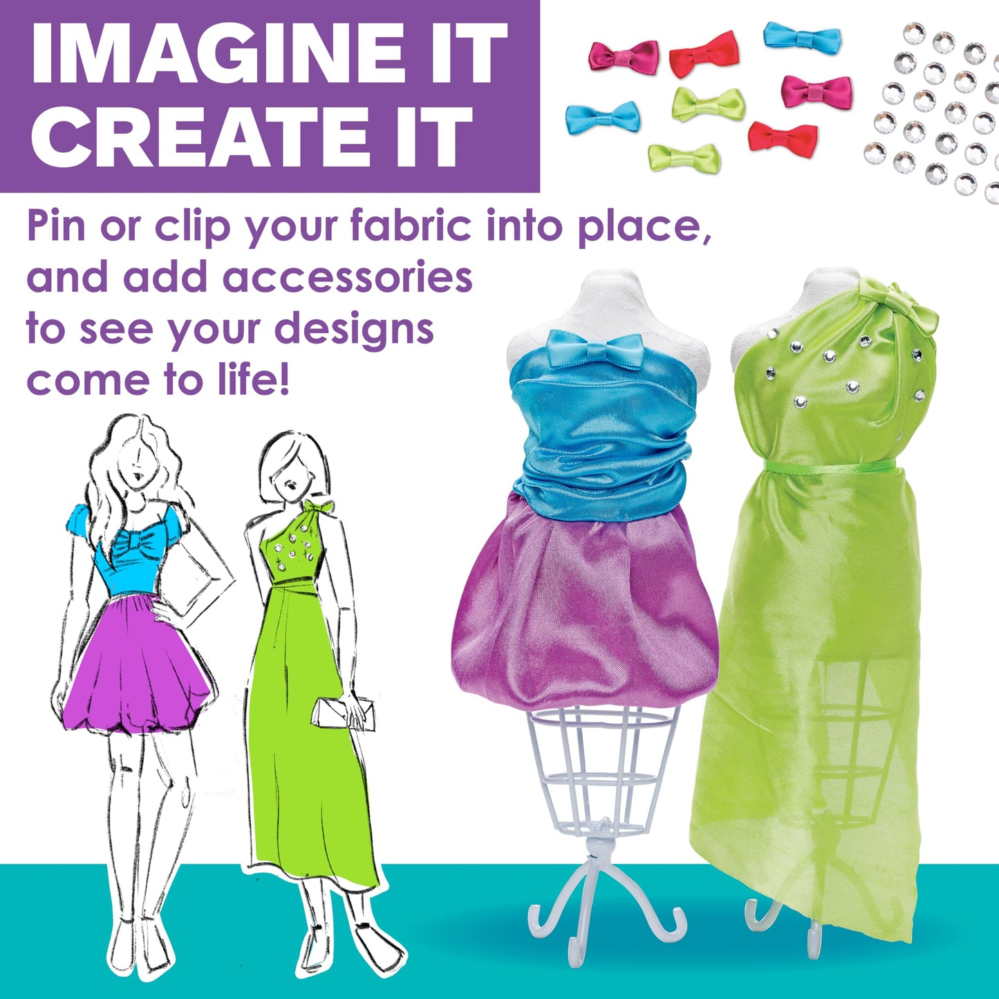 Creativity for Kids Design by You Fashion Studio — DIY Fashion Designer Kit for Girls (Ages 9+)