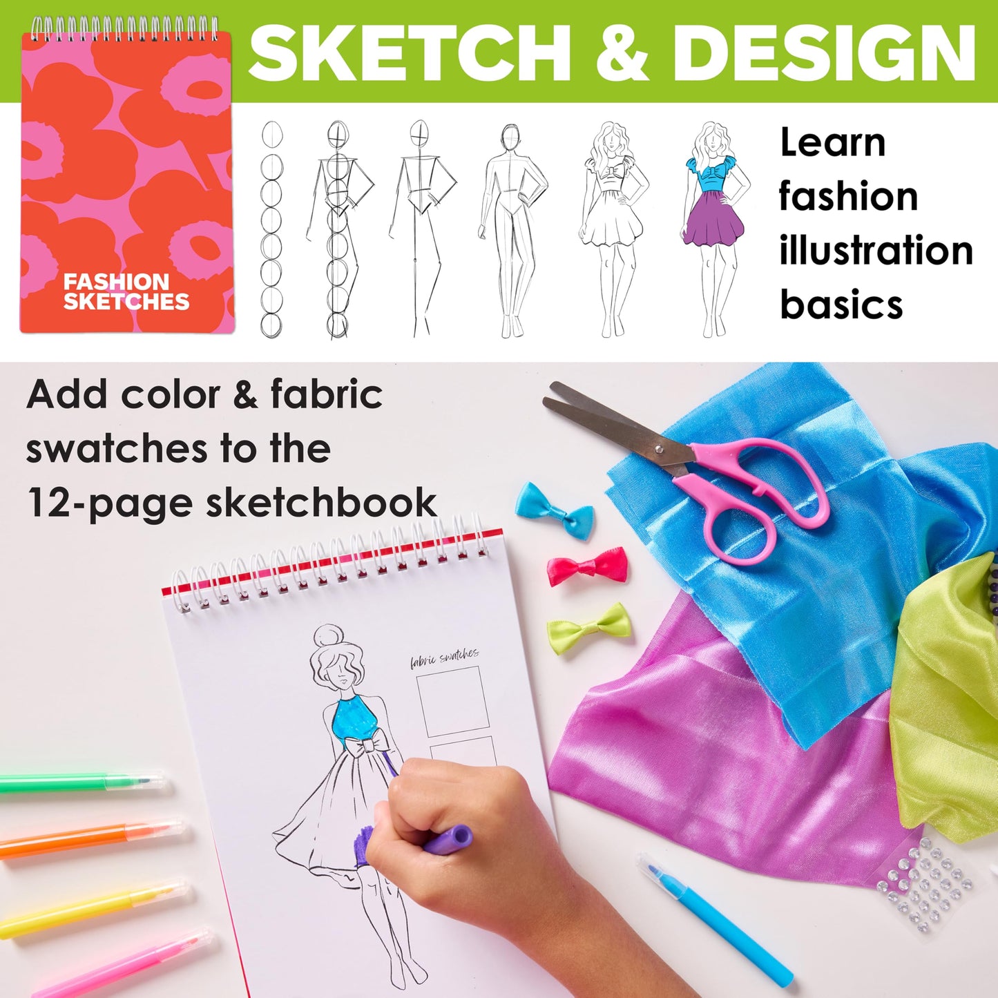 Creativity for Kids Design by You Fashion Studio — DIY Fashion Designer Kit for Girls (Ages 9+)