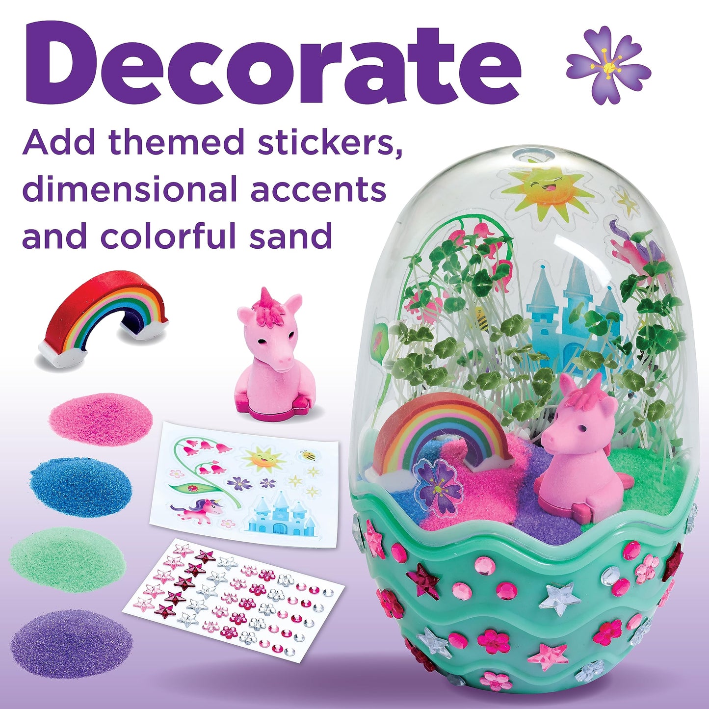 Creativity for Kids Mini Garden: Magical Unicorn Terrarium Kit (Ages 6+)