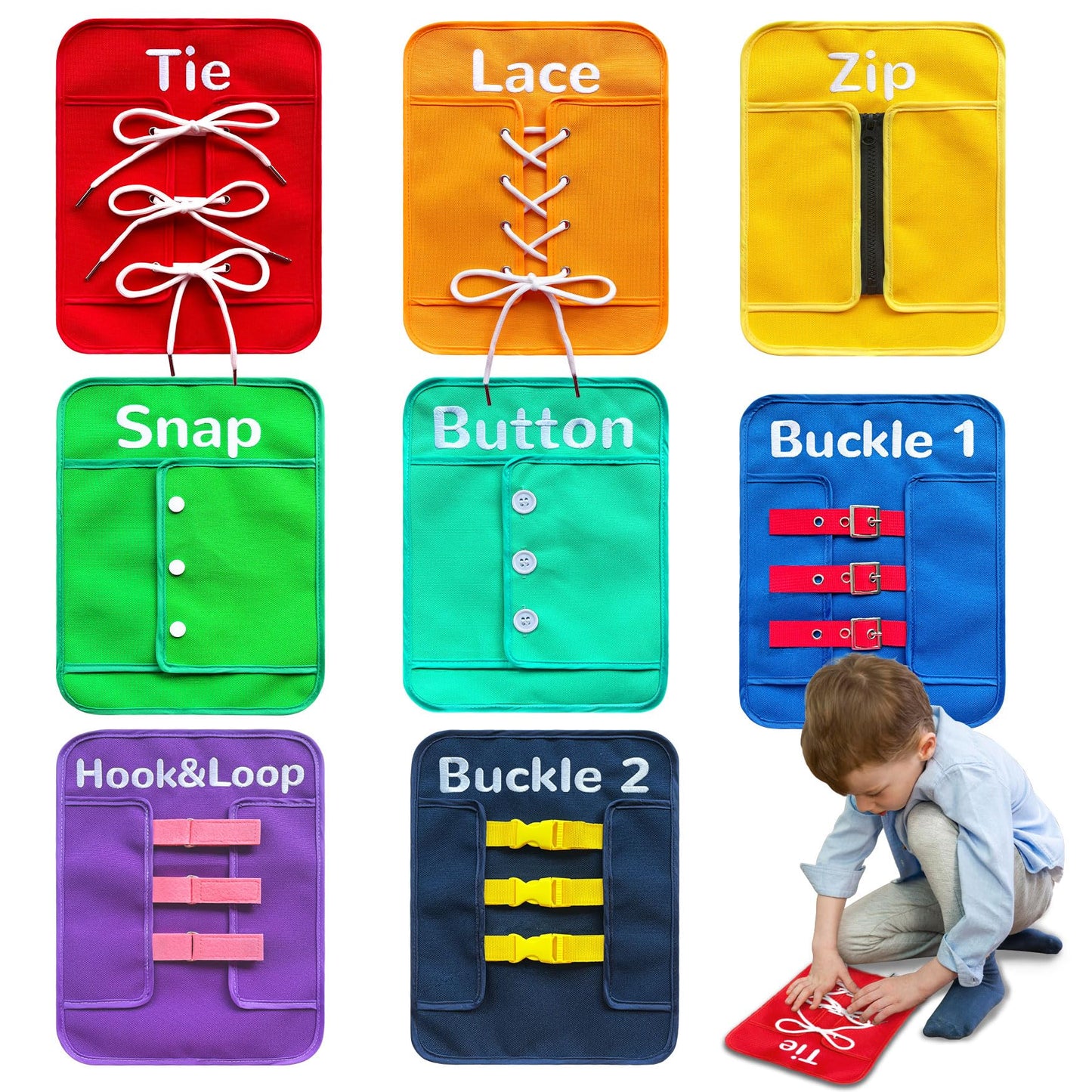 Creatoy Montessori Fine Motor Toys for Toddlers – Learn to Dress & Basic Life Skills