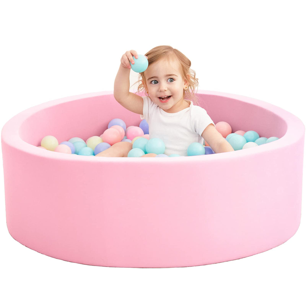 Crenailro Foam Ball Pit for Toddlers — 35 Inch Indoor Play Pool (Balls Not Included)