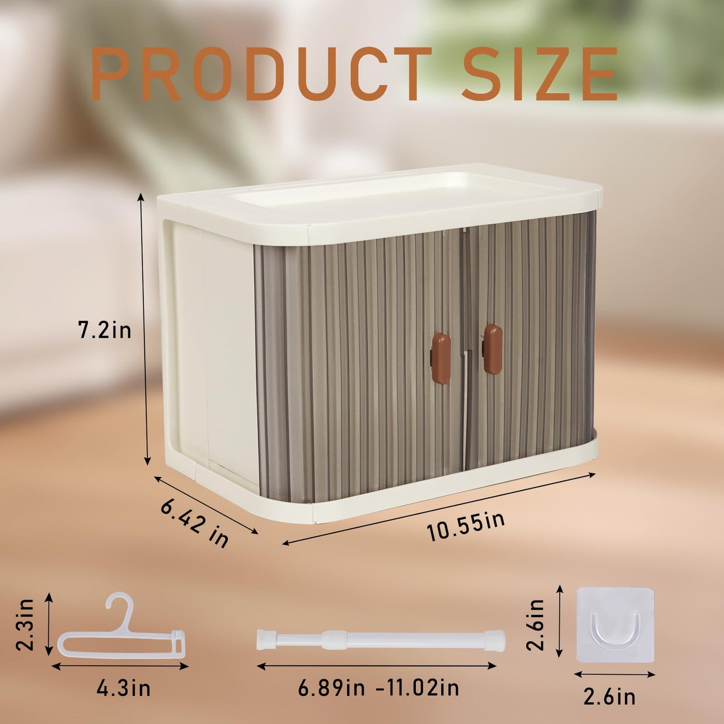 Creproly Doll Wardrobe Storage Box – Foldable Closet with 10 Hangers for 15/17 cm Dolls