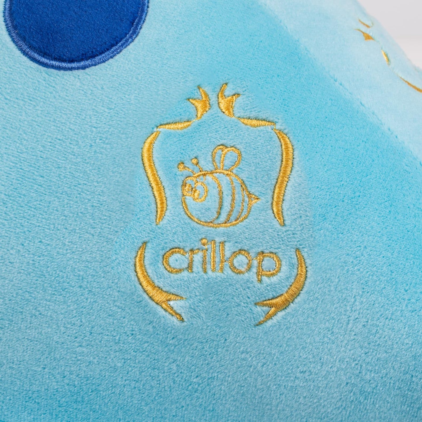 Crillop 4LB Weighted Dinosaur Plush — 24-Inch Soft Plush Toy Pillow (Blue)