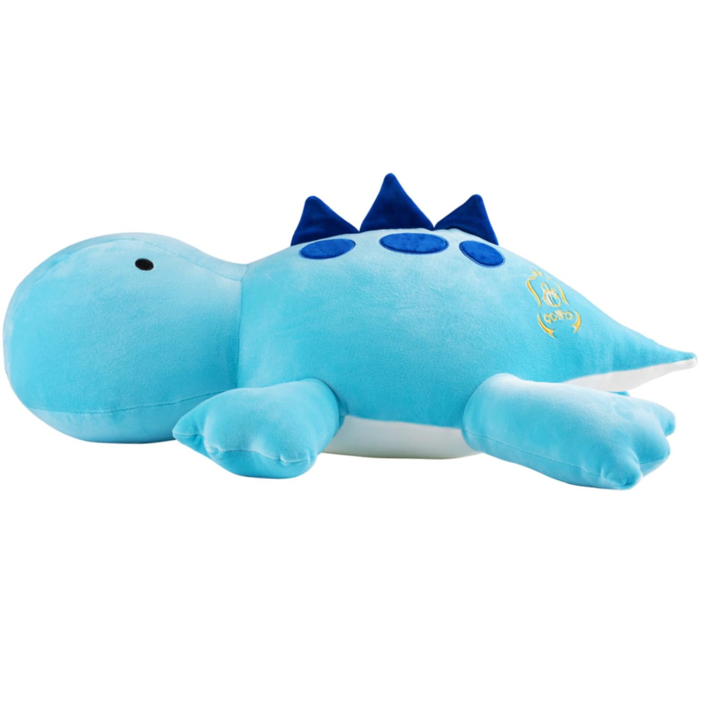 Crillop 4LB Weighted Dinosaur Plush — 24-Inch Soft Plush Toy Pillow (Blue)