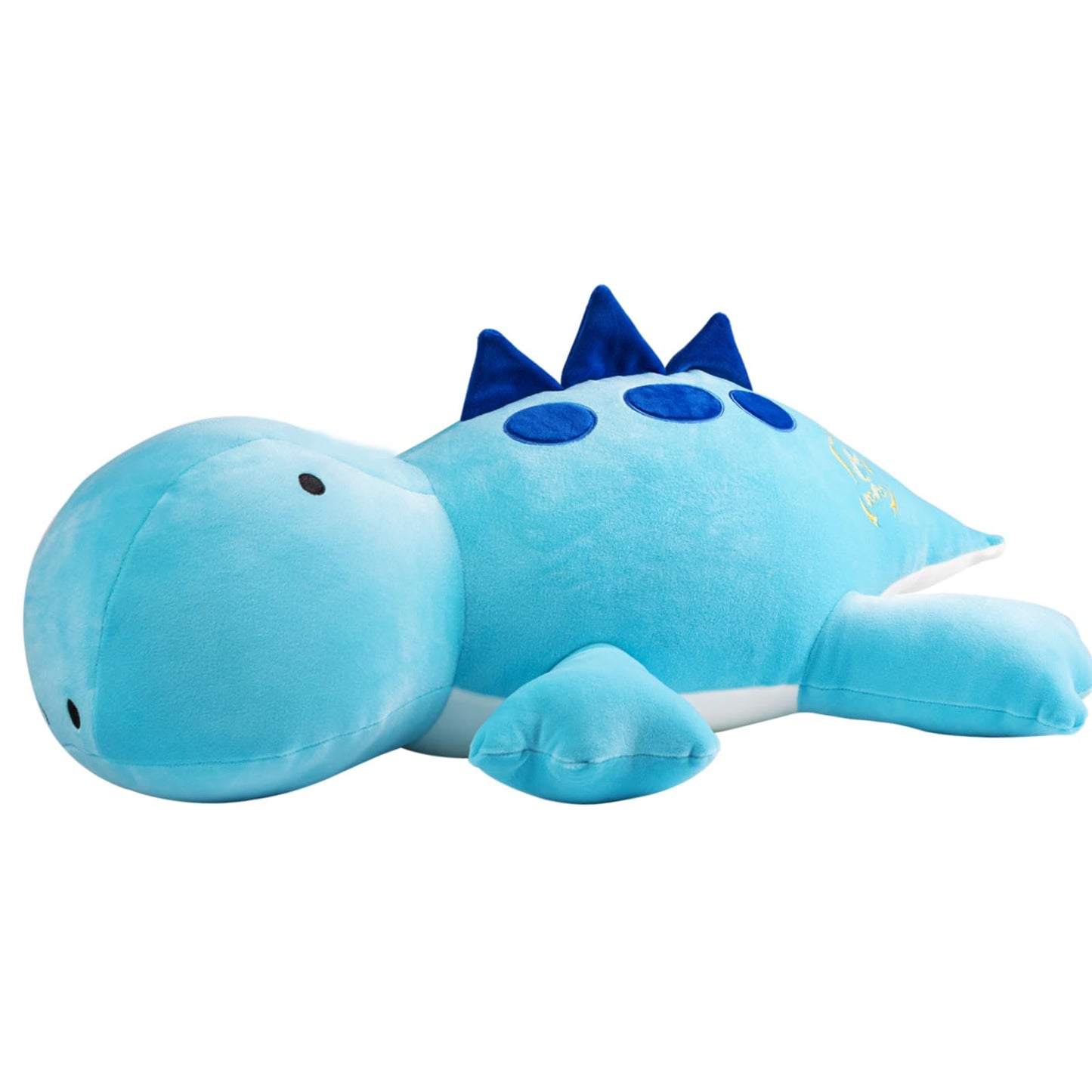 Crillop 4LB Weighted Dinosaur Plush — 24-Inch Soft Plush Toy Pillow (Blue)