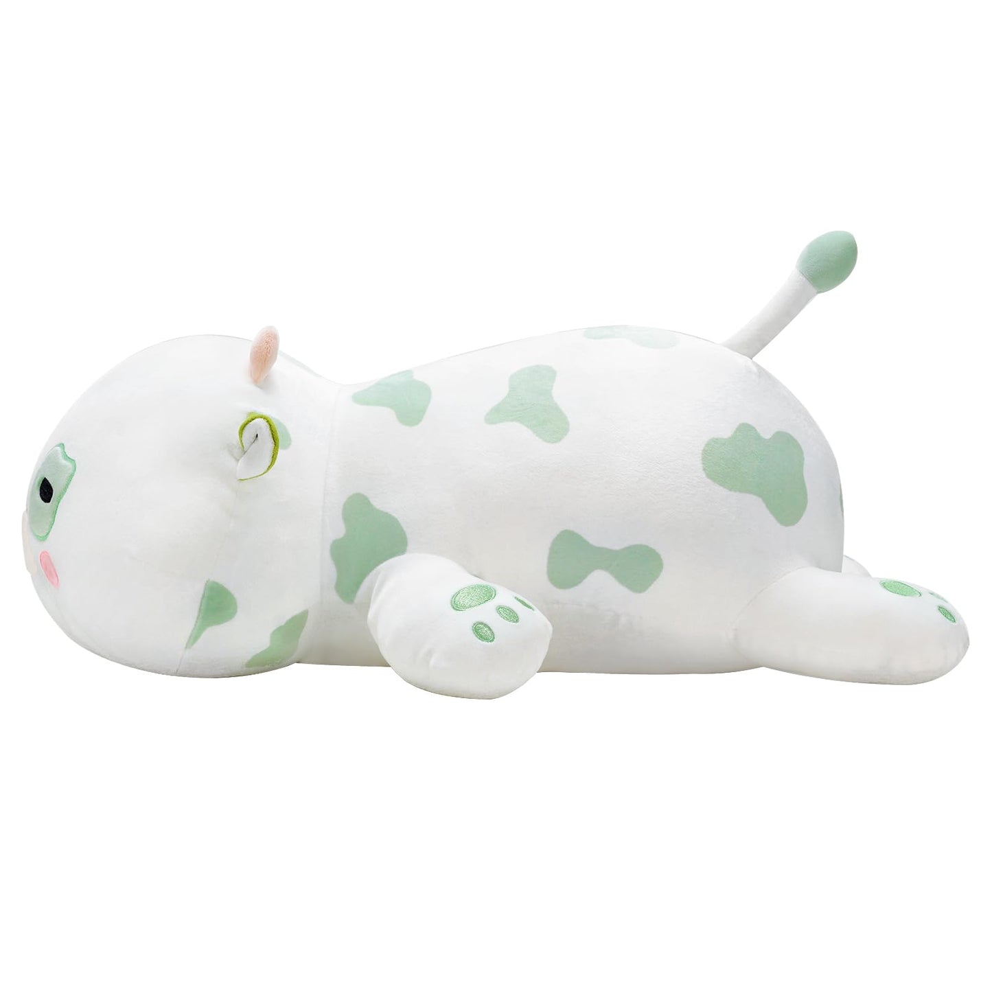 Crillop 4lb Cute Weighted Cow Plush – 23-Inch Green Spotted Plush