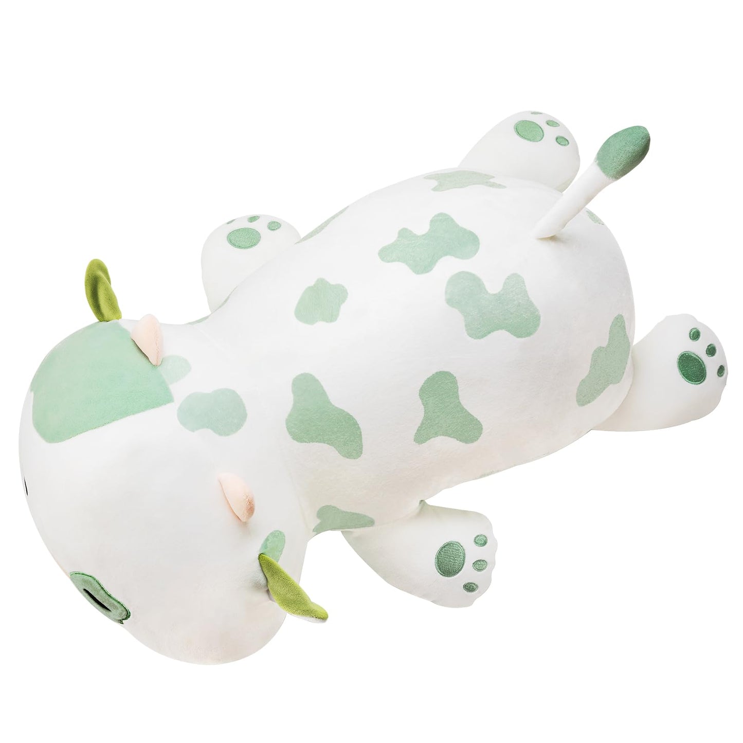Crillop 4lb Cute Weighted Cow Plush – 23-Inch Green Spotted Plush