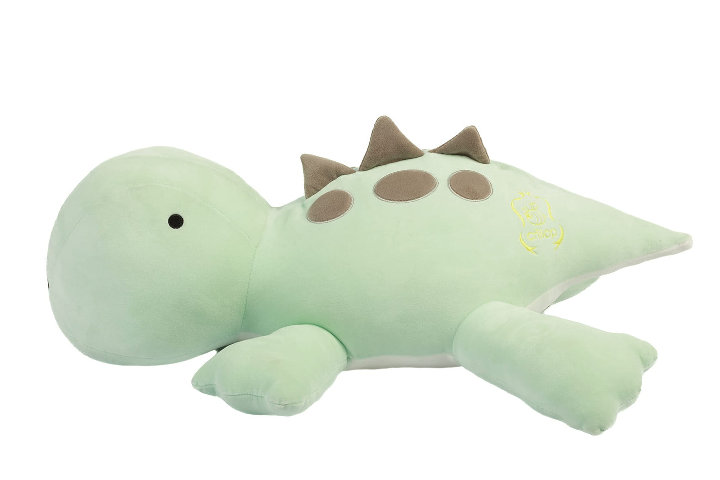 Crillop 4LB Weighted Dinosaur Plush – 24-Inch Soft Plush Pillow for Adults & Kids (Green Dinosaur)