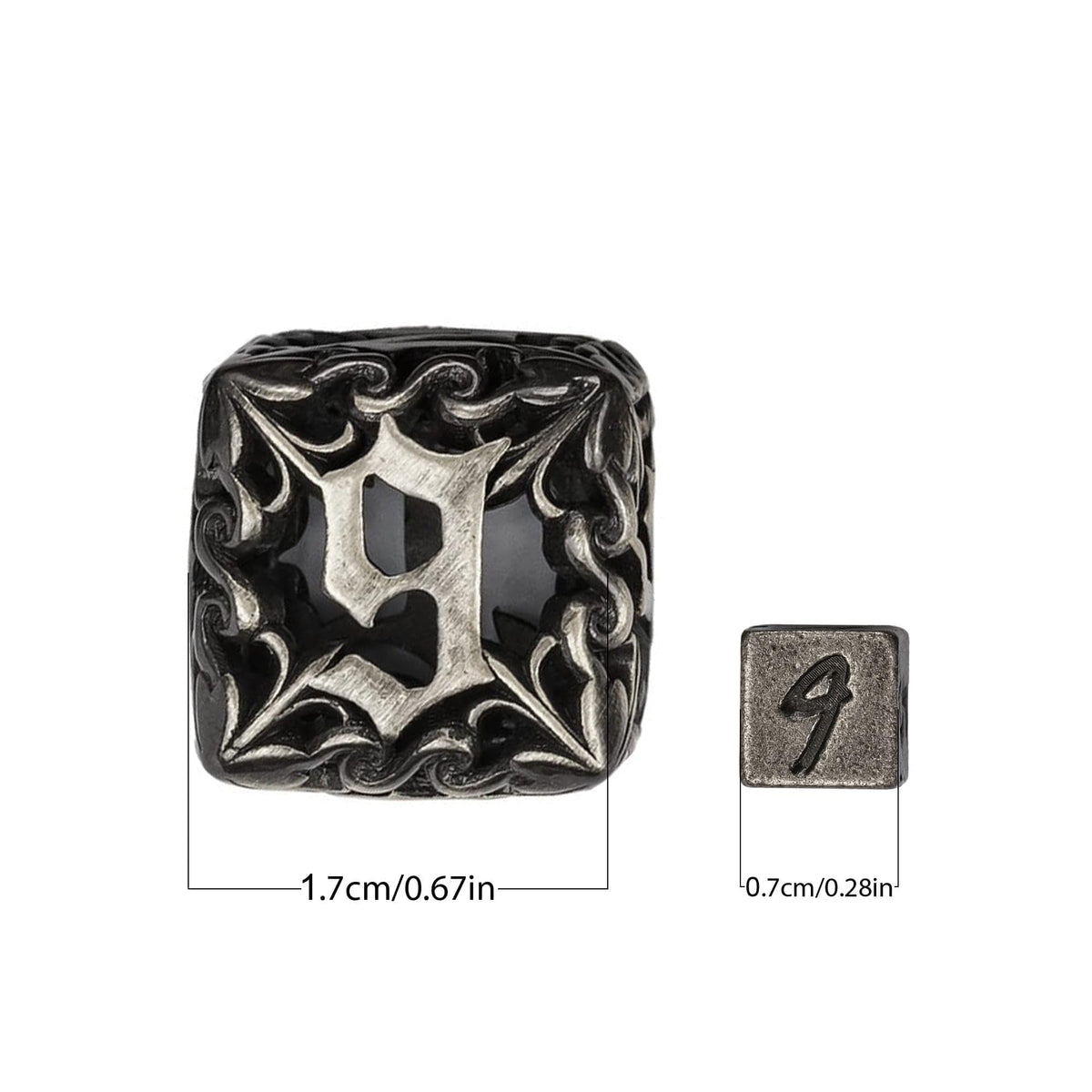 CRITALLIC Mini DND Dice Set with Rune Keychain Case – 7-Piece Metal Dice for D&D & TTRPGs