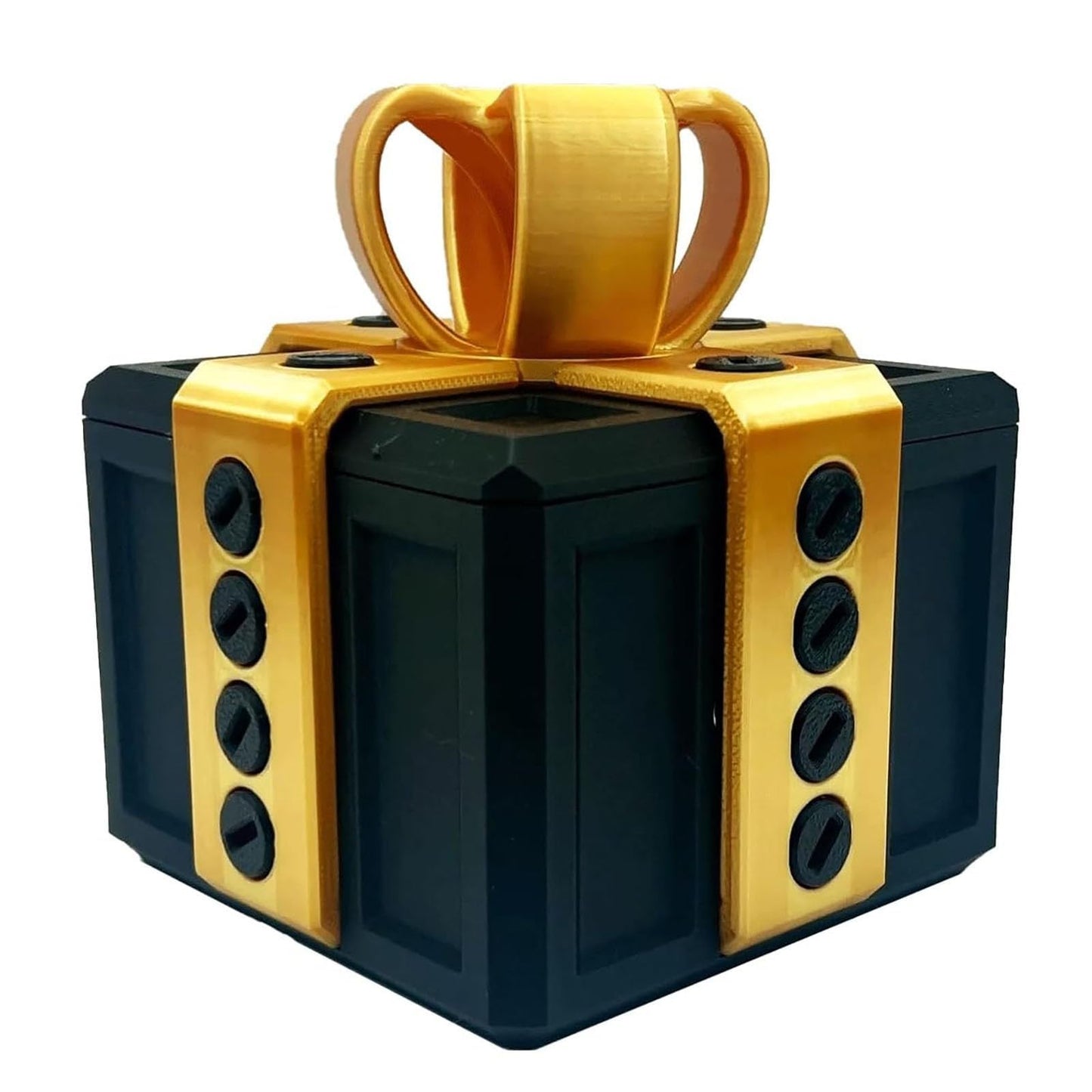 critigulf Gag Gift Box with Screws – Funny Holiday Prank Box (Black & Gold)