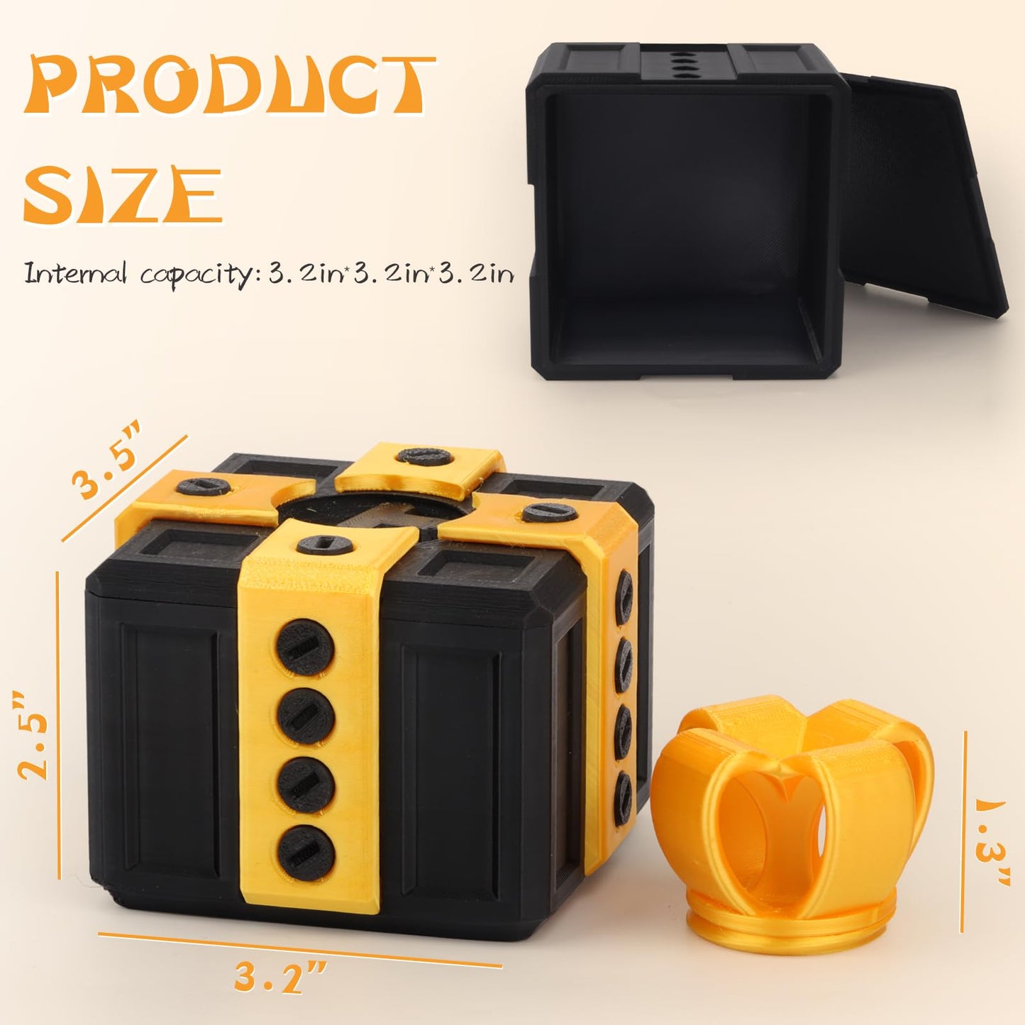 Critigulf Gag Gift Box – Funny Screw-Open Prank Box (Money & Card Holder, Black/Red)