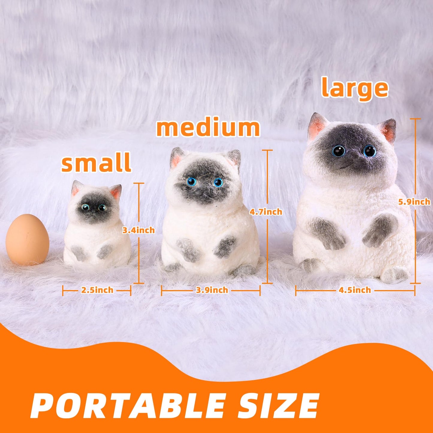 CritterCopia Big Taba Cat – Handmade Large Cat Squishy Toy for Stress Relief and Cute Fun