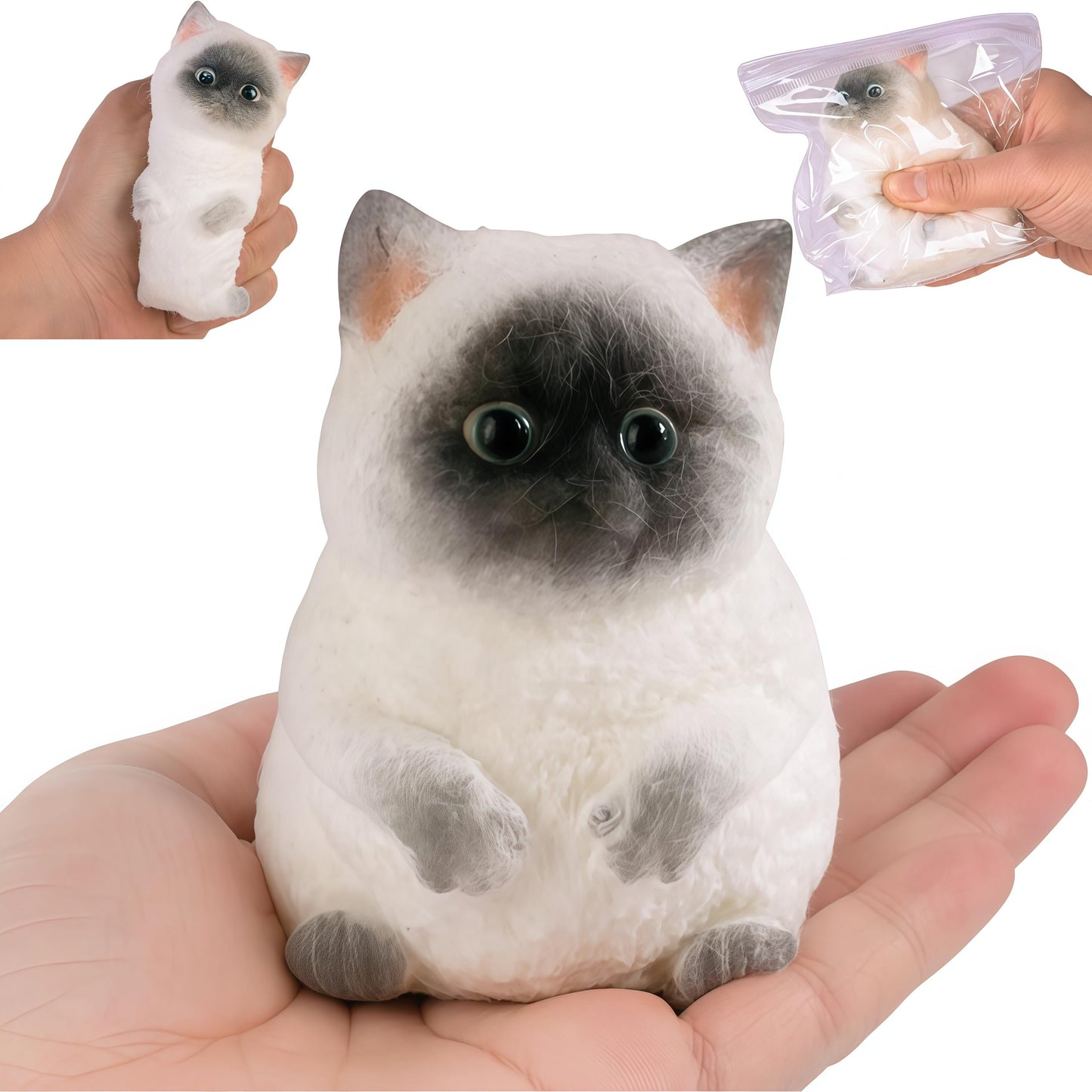 CritterCopia Big Taba Cat – Handmade Large Cat Squishy Toy for Stress Relief and Cute Fun