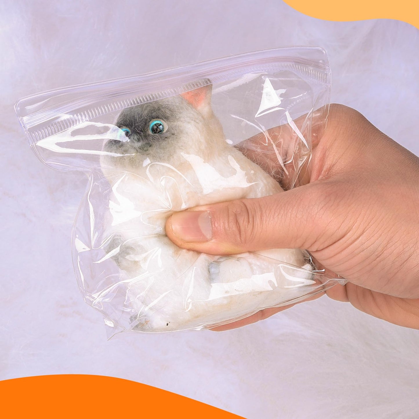 CritterCopia Big Taba Cat – Handmade Large Cat Squishy Toy for Stress Relief and Cute Fun