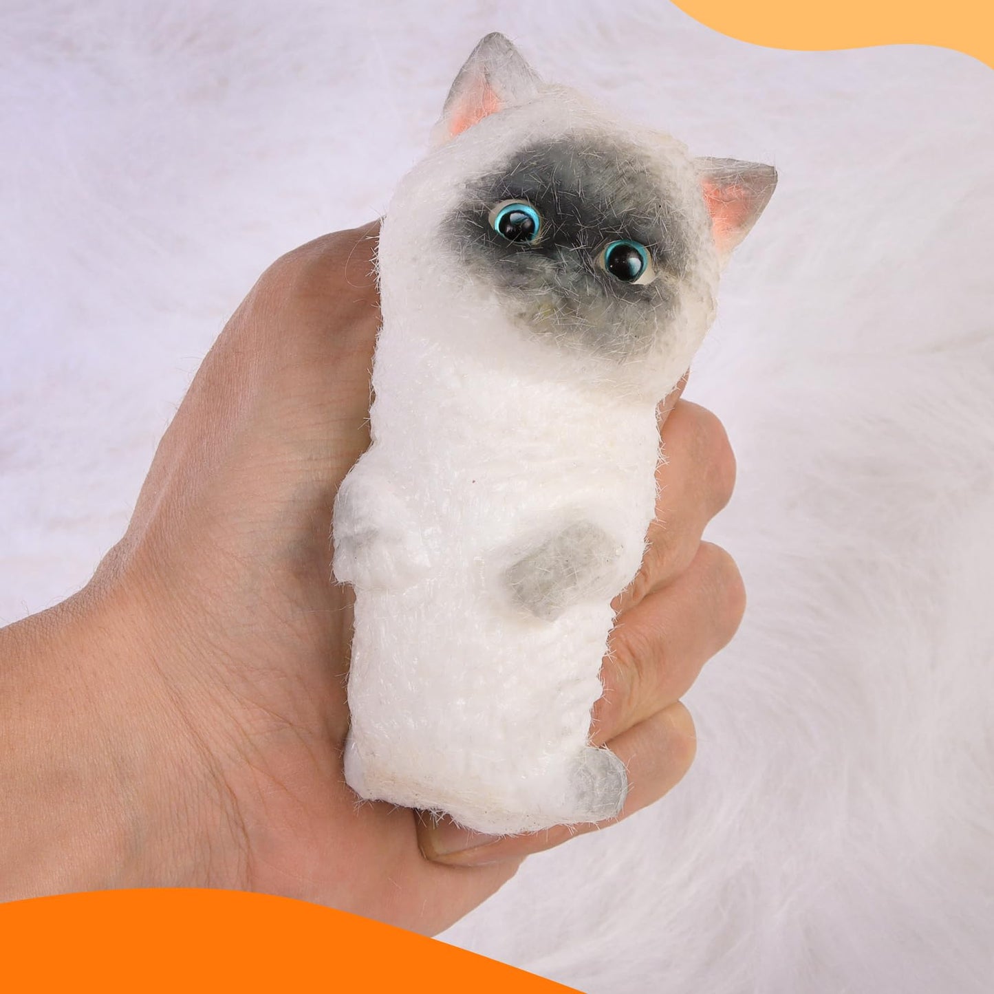 CritterCopia Big Taba Cat – Handmade Large Cat Squishy Toy for Stress Relief and Cute Fun