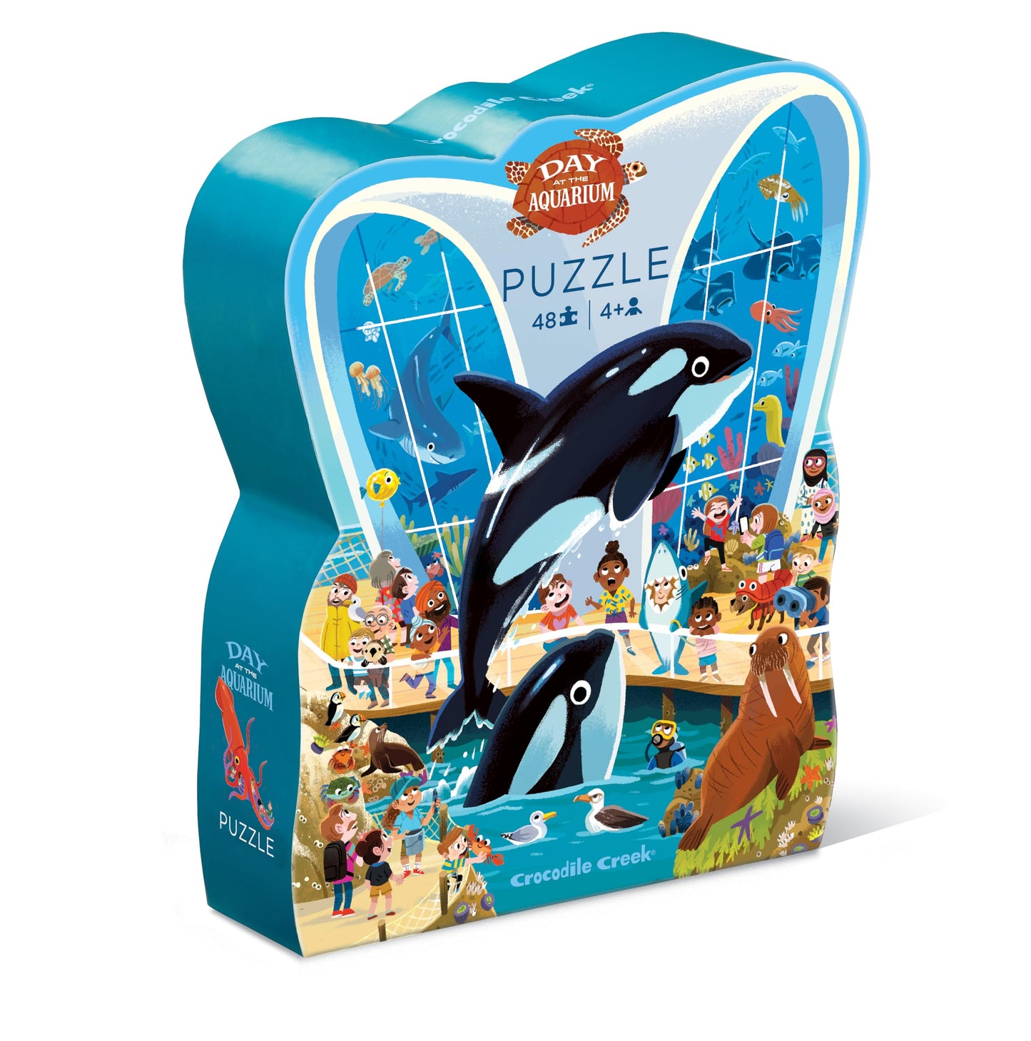 Crocodile Creek Above + Below 48-Piece Floor Puzzle – Day at The Aquarium (18 x 24 in Finished)