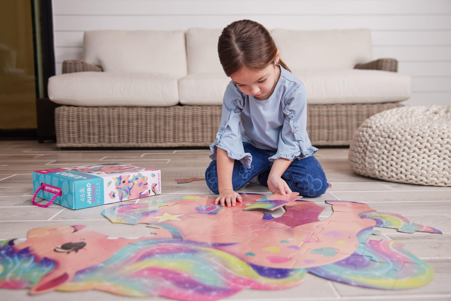 Crocodile Creek Above + Below 48-Piece Unicorn Floor Puzzle – Jumbo Size