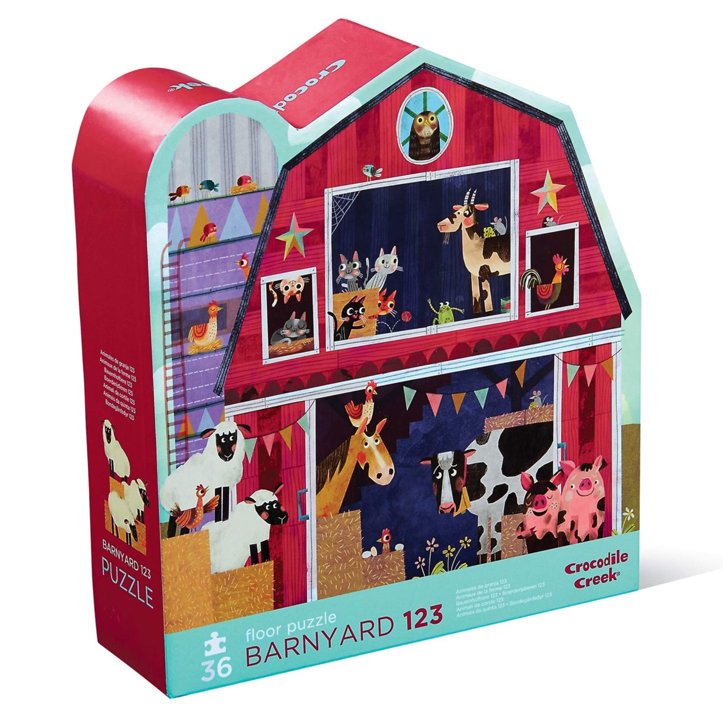 Crocodile Creek Barnyard 123 – 36-Piece Floor Puzzle for Kids 3+, 20 x 27 Inches