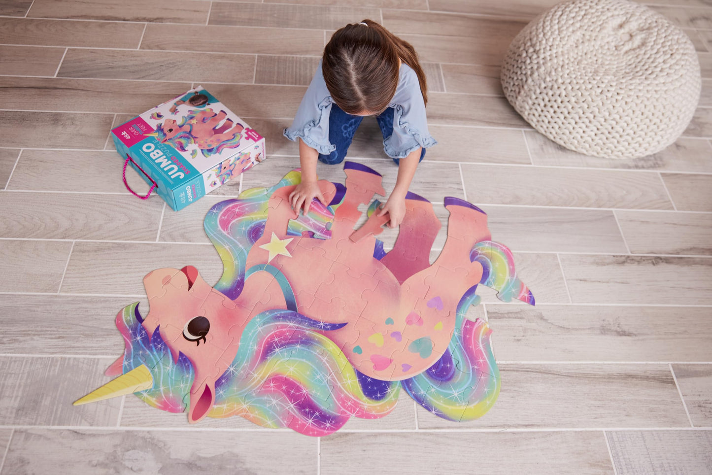 Crocodile Creek Above + Below 48-Piece Unicorn Floor Puzzle – Jumbo Size