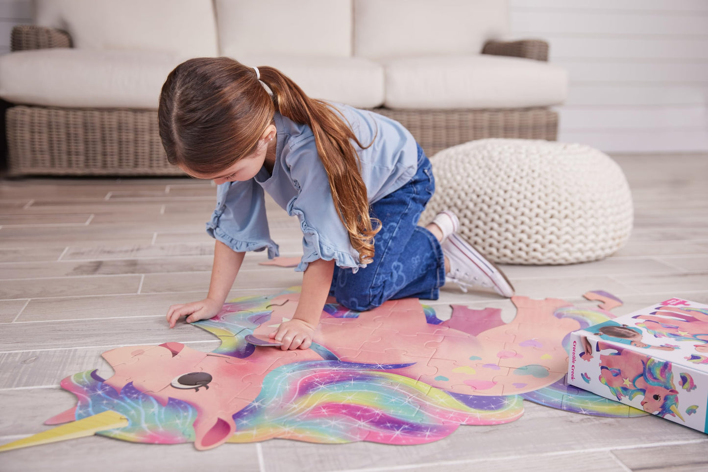 Crocodile Creek Above + Below 48-Piece Unicorn Floor Puzzle – Jumbo Size