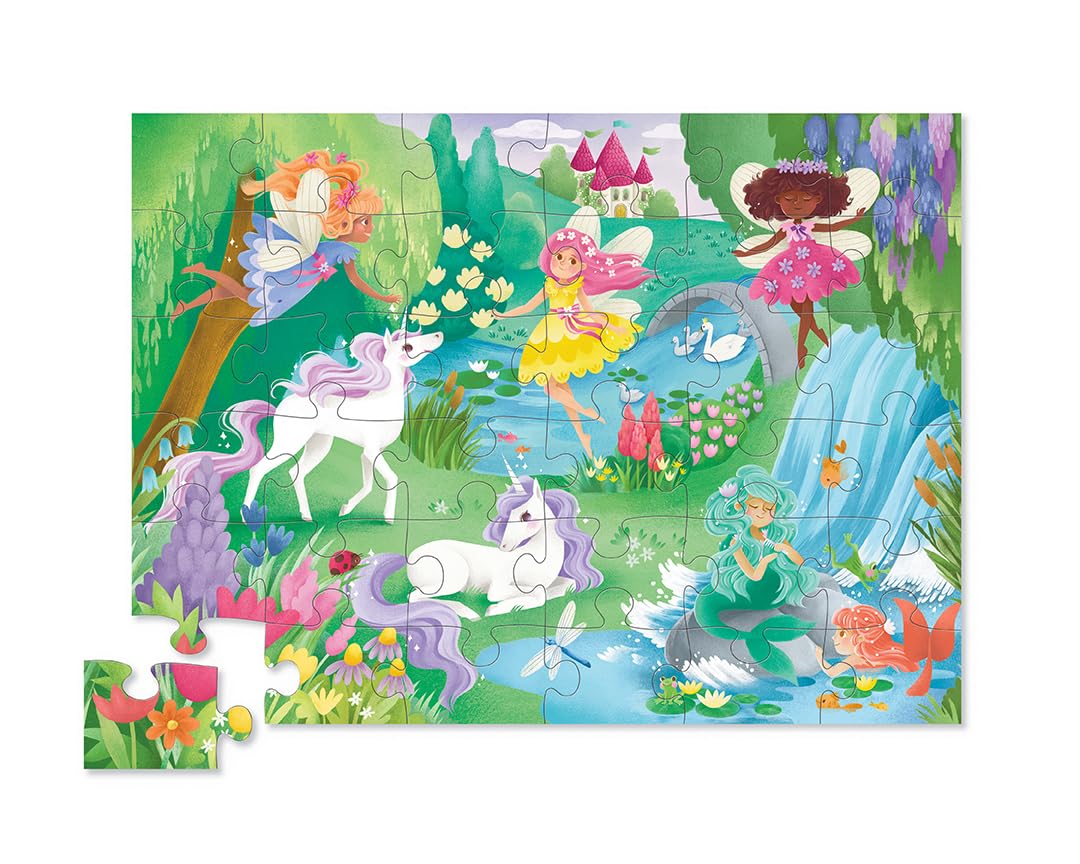 Crocodile Creek 36-Piece Jigsaw Floor Puzzle – Magical Friends (Ages 3-5), 24x18 Finished