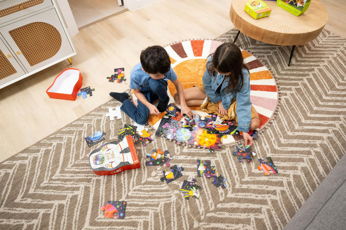 Crocodile Creek 36-Piece Gingerbread House Floor Puzzle for Kids 3-5 — Durable Storage Box, 20 x 16 in