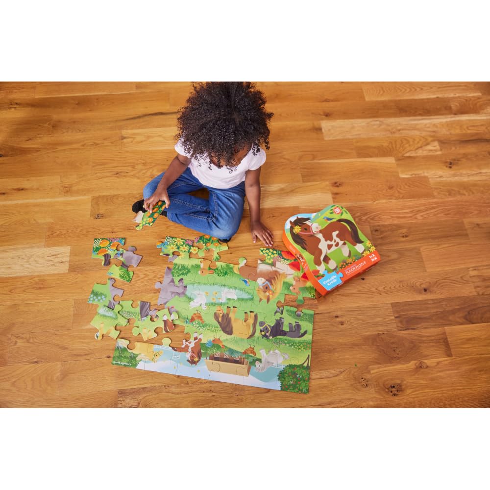 Crocodile Creek Jigsaw Puzzle 36-Piece Pretty Ponies, 18x24 Inches, Heavy-Duty Storage Box