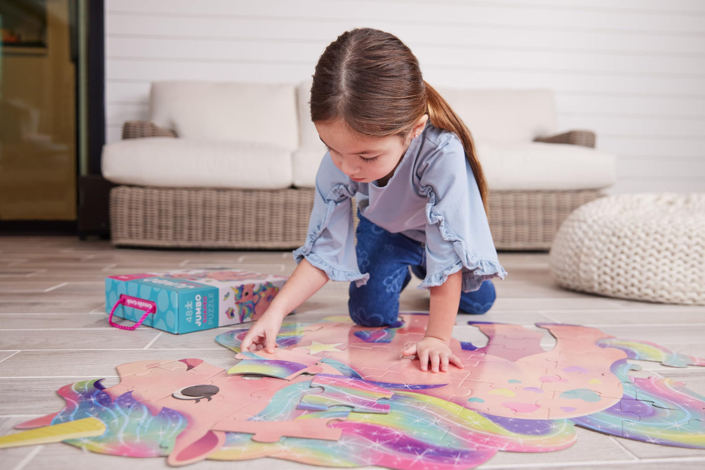 Crocodile Creek Above + Below 48-Piece Unicorn Floor Puzzle – Jumbo Size