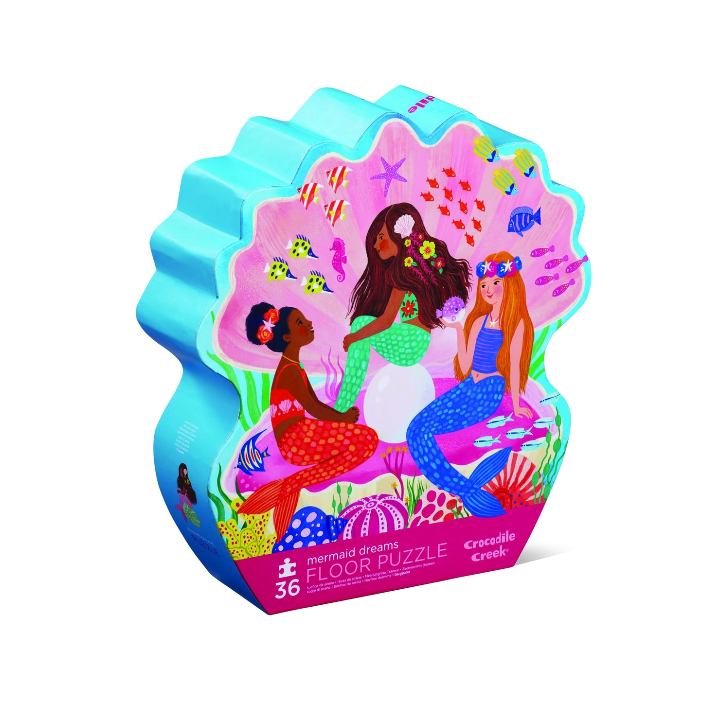 Crocodile Creek Mermaid Dreams 36-Piece Jigsaw Floor Puzzle for Kids – Finished 24 W x 18 H