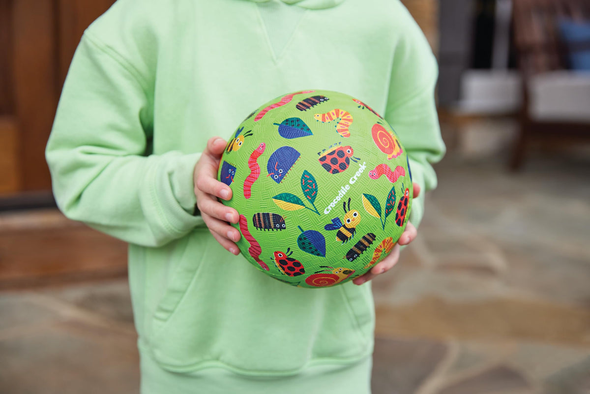 Crocodile Creek Playground Ball 5-Inch – Durable Rubber Kickball for Kids 3+ (PVC-Free)