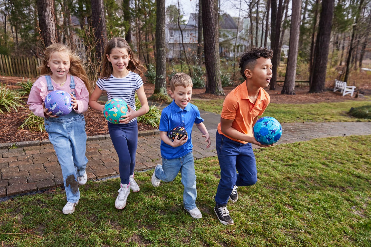 Crocodile Creek Playground Ball – Durable 5-Inch Dinosaur Green Rubber Ball, PVC-Free for Kids 3+