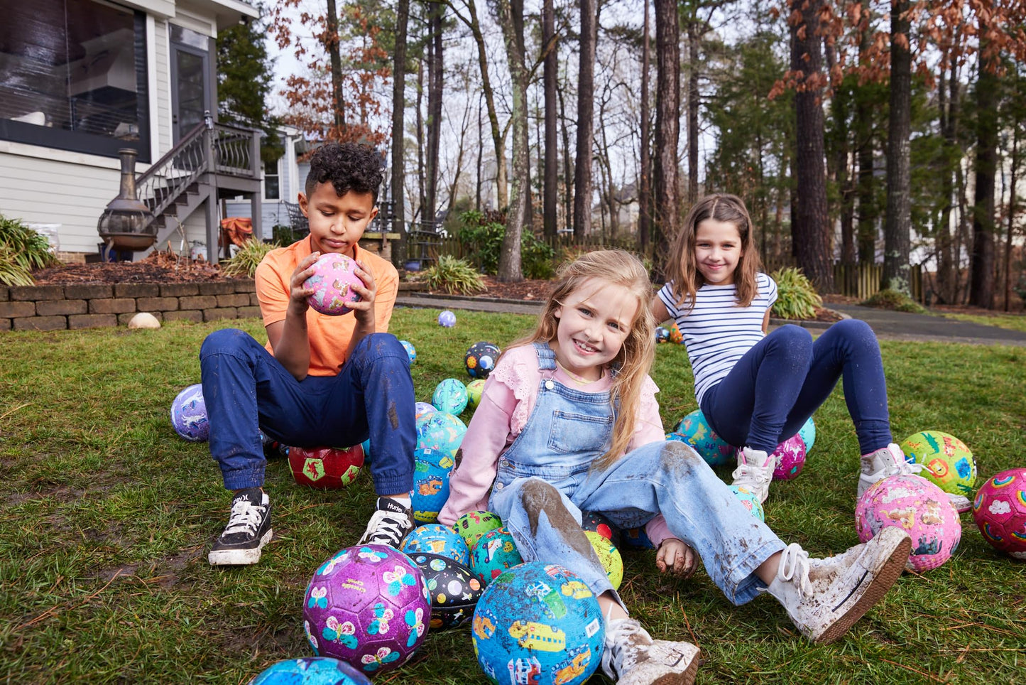 Crocodile Creek Playground Ball – Durable 5-Inch Dinosaur Green Rubber Ball, PVC-Free for Kids 3+