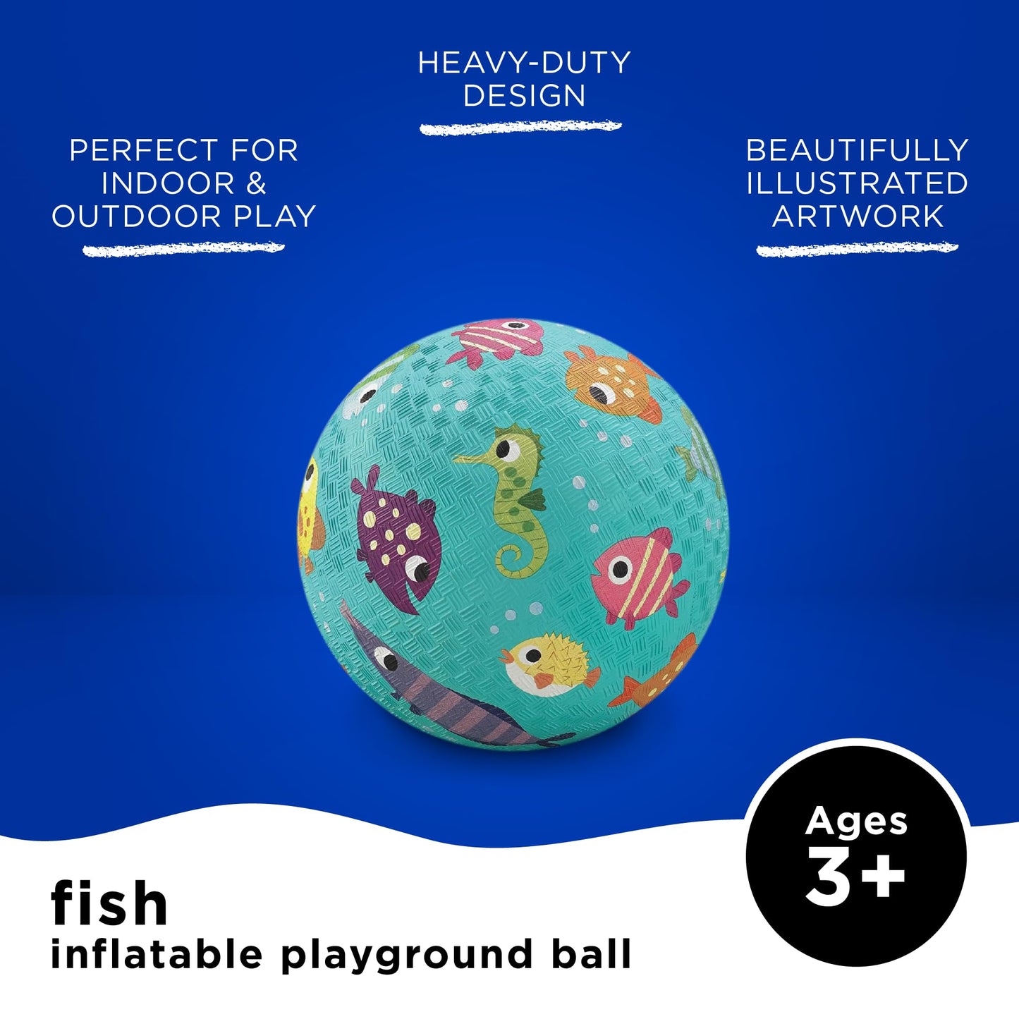 Crocodile Creek Playground Ball - Durable 5-Inch Rubber Ball for Kids 3+