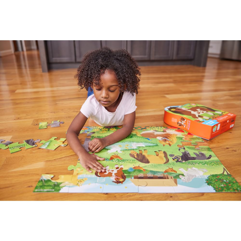 Crocodile Creek Jigsaw Puzzle 36-Piece Pretty Ponies, 18x24 Inches, Heavy-Duty Storage Box