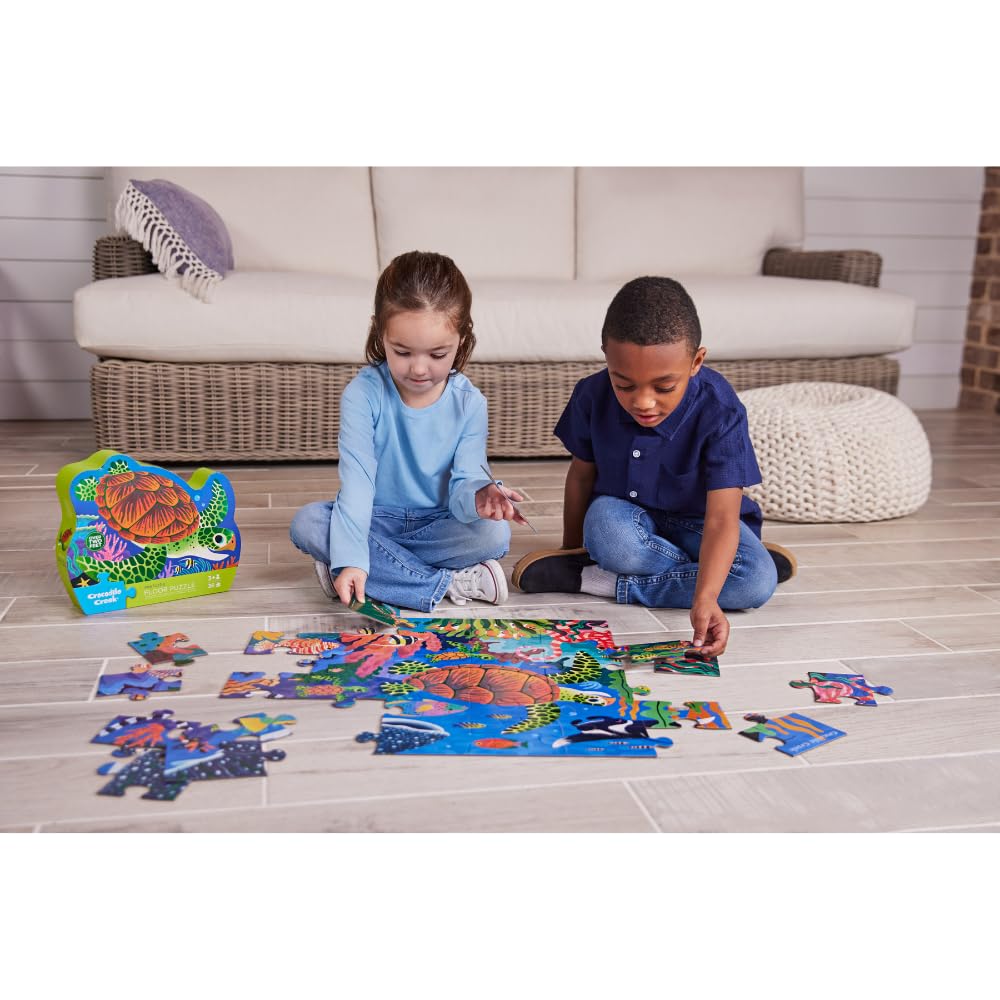 Crocodile Creek Sea Turtle Jigsaw Puzzle – 36 Pieces, 18x24 in, for Kids 3+