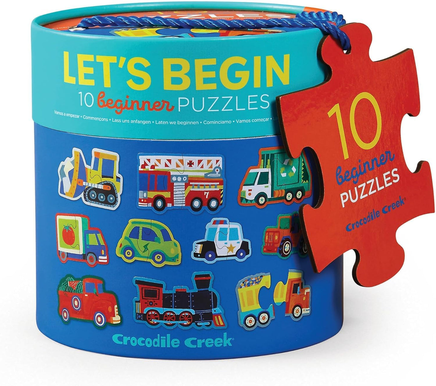 Crocodile Creek Puzzle for Kids 2-4 - Colorful Vehicles Design - 6x4